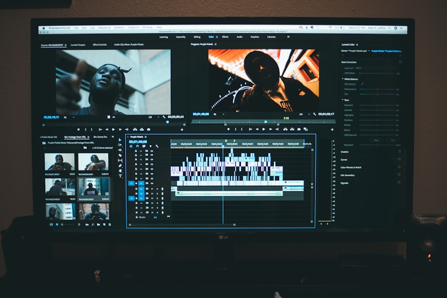 Photo Creating futuristic music videos